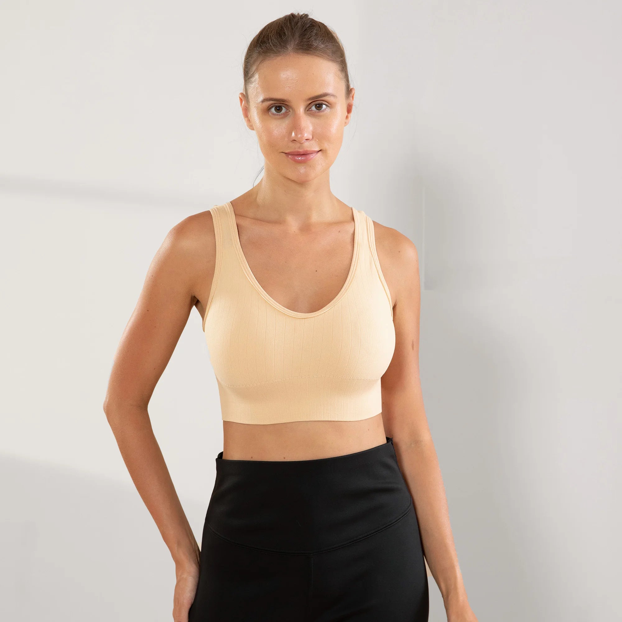 Gym, Women's Fitness Suits, Sports Bras, Women's No Bojo Basico Flat Seamless On The Side Bras, Brazil