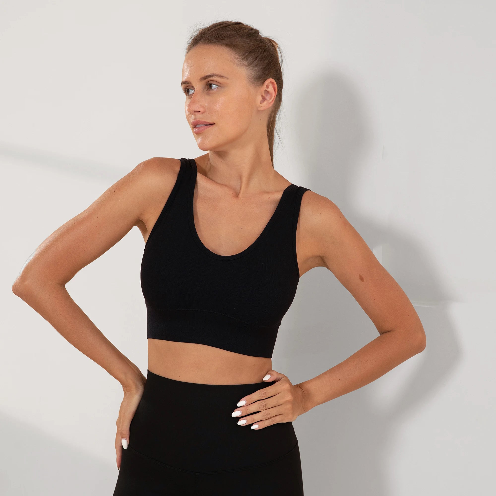 Gym, Women's Fitness Suits, Sports Bras, Women's No Bojo Basico Flat Seamless On The Side Bras, Brazil